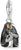 Pendentif breloque pingouin aspect 3D, argent sterling 925, détail rayures scintillantes