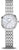 Montre pour femme avec bracelet en métal argenté et cadran rond en nacre blanche