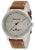 Messerschmitt Herrenarmbanduhr: braunes Lederband, graues Zifferblatt mit 12/3/6