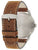 Messerschmitt Herrenarmbanduhr Rückseite mit braunem Lederband und silbernem Gehäuserand