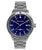 Herren Fliegeruhr Messerschmitt ME-108DR-MB mit blauem Zifferblatt und Metallarmband