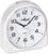 Réveil Atlanta Quartz avec cadran analogique, boîtier blanc