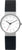 Montre pour homme Jacob Jensen avec bracelet en silicone noir, boîtier argenté et cadran blanc
