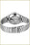 Bracelet de montre pour femme en acier inoxydable argenté avec fond de boîtier visible