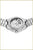 Bracelet de montre pour femme avec cadran visible dans un boîtier rond, bracelet argenté