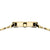 Goldfarbenes Uhrengehäuse mit runder Krone und Gliederarmband