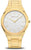 Goldene Herrenuhr mit weißem Zifferblatt und Milanaise-Armband