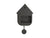 Fond de horloge coucou sombre avec ouverture de montage et suspension.
