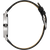Danish Design Herrenuhr Seitenansicht mit schwarzem Lederarmband und Titangehäuse