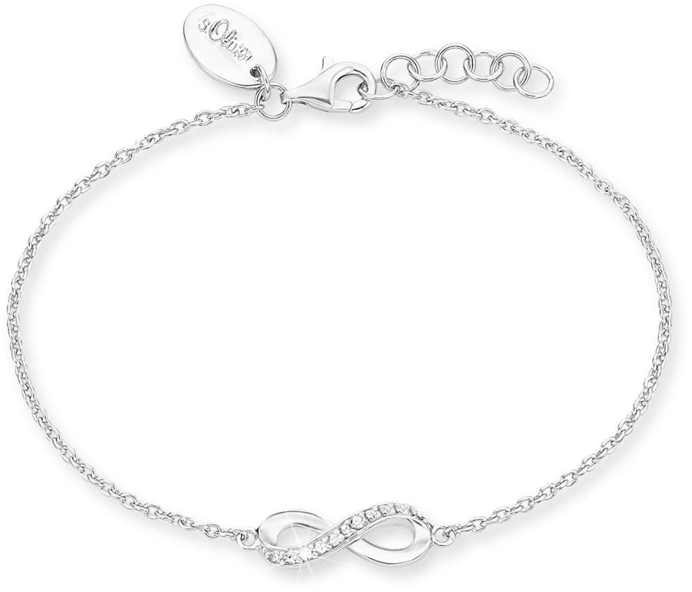 Bracelet en argent avec breloque infini et fermoir mousqueton