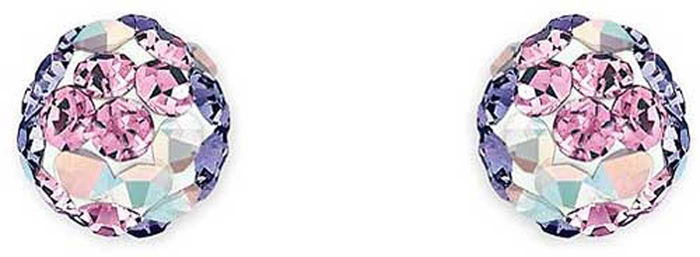 Boucles d'oreilles Prinzessin Lillifee 2013162 forme boule avec cristaux scintillants