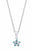 Collier en argent avec pendentif étoile orné de pierres turquoise, roses et blanches