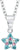 Collier en argent avec pendentif étoile orné de pierres turquoise et roses