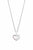 Collier en argent avec pendentif cœur serti de pierres roses