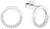 Clous d'oreilles ronds avec pierres scintillantes, couleur argent