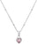Collier argenté avec pendentif cœur et pierre rose