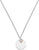 Collier avec chaîne argentée et pendentif rond avec détail cœur