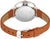 Montre pour femme s.Oliver, fond de boîtier argenté et bracelet en cuir marron