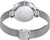 Montre pour femme avec bracelet en maille argentée, fond et fermoir