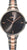 s.Oliver Montre femme avec cadran sombre et bracelet à maillons bicolore, aiguilles couleur rosé
