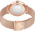 s.Oliver montre femme vue arrière avec bracelet milanais couleur or rose et fermoir déployant