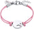 Bracelet textile Princesse Lillifee 2034000 avec cœurs en acier inoxydable
