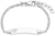 Bracelet enfant argenté avec découpe papillon et fermoir réglable