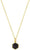 Halskette mit eckigem Anhänger von s.Oliver Jewelry, goldfarbene Kette mit dunklem Stein