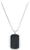 Collier avec pendentif plaque dog tag (s.Oliver Jewelry), plaque noire, chaîne argentée
