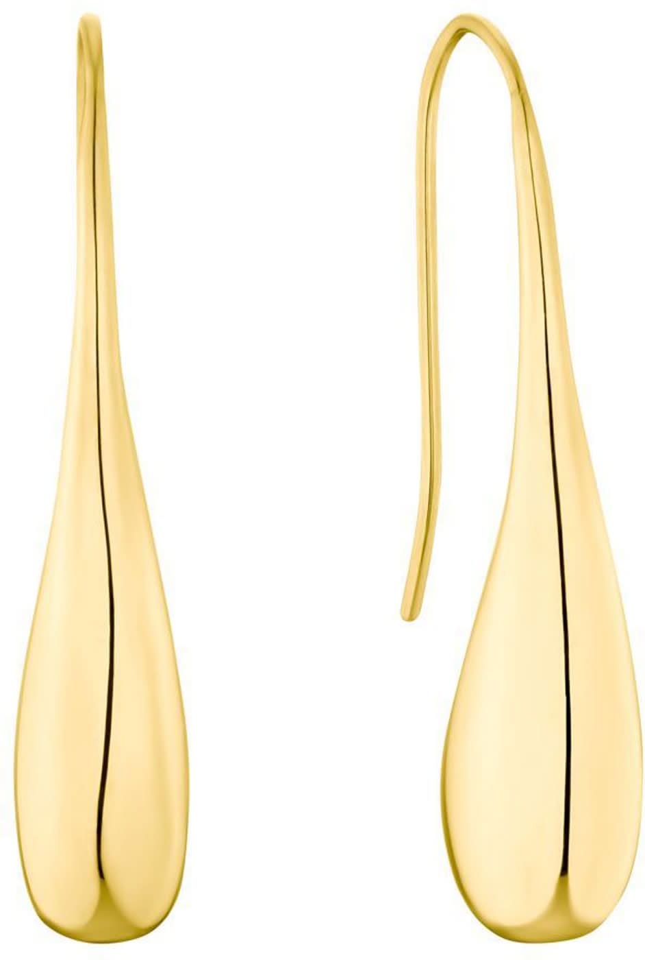 Grandes boucles d'oreilles pendantes en forme de goutte en acier inoxydable, brillantes et en forme de goutte