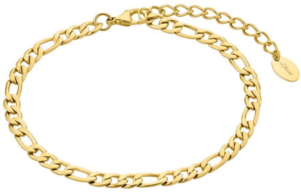 Goldfarbene Glieder-Fußkette aus Edelstahl von s.Oliver Jewelry mit Anhänger