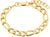 Goldfarbenes Figaroarmband mit Gliedern und Karabinerverschluss, s.Oliver Jewelry.