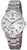 Bracelet de montre argenté pour homme avec cadran rond, bracelet en métal et affichage de la date