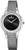 Montre Festina pour femme avec cadran noir et bracelet milanais en acier inoxydable argenté