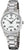 Montre pour femme avec bracelet en acier inoxydable argenté et cadran analogique, mouvement à quartz