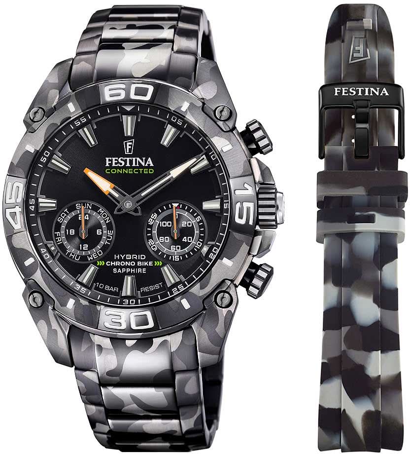 Festina Chrono Bike Connected F20545/1 Montre Homme • Verre Saphir • Technologie Hybride