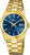 Montre Festina pour homme avec cadran bleu et bracelet en acier inoxydable doré, affichage analogique
