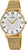 Bracelet pour homme avec bracelet milanais doré et cadran blanc