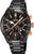 Montre pour homme en céramique avec bracelet en céramique noire et cadran chronographe