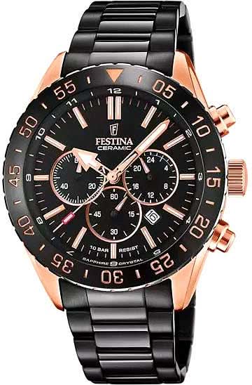 Montre automatique Festina F20578/1 pour homme • Saphir • Automatique
