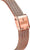 Bracelet de montre pour femme milanais plaqué or rose, fermoir latéral avec logo Festina