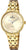 Montre Festina pour femme avec cadran doré et bracelet à maillons en acier inoxydable, analogique