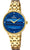 Montre Festina pour femme avec bracelet milanais doré et cadran bleu, quartz