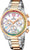 Montre Festina pour femme avec bracelet bicolore en acier inoxydable, lunette et cadran en zircone arc-en-ciel