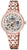 Montre squelette Festina pour homme avec verre saphir, bracelet en métal couleur or rose et cadran ouvert