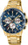 Montre Festina pour homme avec bracelet en métal doré, cadran chronographe bleu