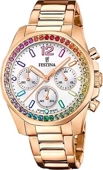 Festina Rainbow F20639/2 Montre Femme • Design Rainbow Scintillant • Acier Inoxydable de Haute Qualité