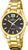 Montre Festina pour homme avec boîtier rond en acier inoxydable doré, cadran noir et chiffres romains