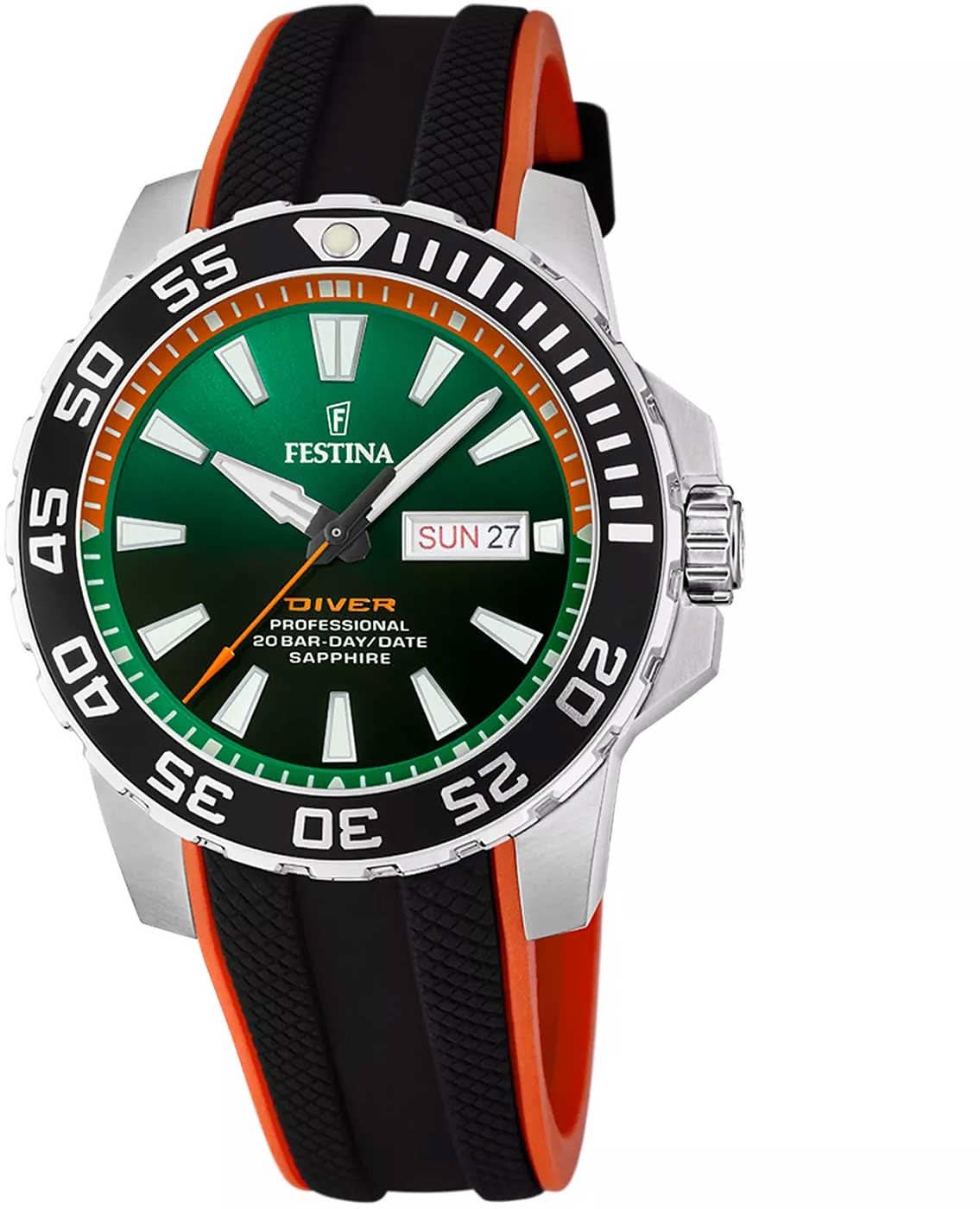Montre Festina Originals F20662/2 pour homme • Verre saphir • 20 ATM