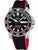 Festina Professional Diver Herrenuhr, schwarzes Zifferblatt, schwarzes Armband mit roten Akzenten